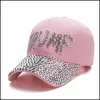 Sombreros de fiesta Trump 2024 Gorra de béisbol Sombrero de fiesta Campaña electoral Gorras de vaquero Snapback ajustable Mujeres Denim Diamond Hats 6 Estilo Drop Dhylb