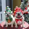 Köpek Giyim Komik Noel Şapkası Evcil Hayvanlar Santa Önlükleri Yıl Partisi Cosplay Kostüm Köpek Kapağı Sevimli Kediler Bandana Giyim Aksesuarları Hediye 221114