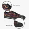 Men Stitch schoenen Custom Sneakers Hand Verf Canvas Women Mashions Black Red Low Cut Breathable Walking Jogging Trainers