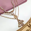 Chains Flatfoosie Boho Multi-layer Butterfly Rhinestone Pendant Necklace For Women Fashion Animal Twisted Jewelry