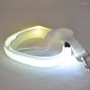 Colliers de chien corde de laisse Led avec plomb lumineux pour la sécurité clignotant collier lumineux accessoires de harnais Honden Lichtband