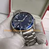 In Box Automatic Mens Watch Men's 42mm 600M Blue Dial Professional Stainless Steel Bracelet Asia Automatic Mechanical Watches Wristwatches