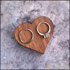 선물 랩 나무 보석 상자 DIY 블랭크 조각 심장 모양의 반지 상자 목걸이 창조적 홀더 웨딩 용품 드롭 배달 DHEOC