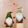 2023 New Christmas decorations knitted non-woven standing faceless doll creative green Santa Claus ornaments