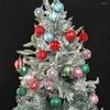 パーティーデコレーション12pcs/setクリスマスツリーカラーボールペンダントエレクトロッドシーンレイアウト吊り下げシャスマ