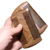 Vintage Sandalwood Comb Gold Wire Sandalwood Bar Comb Handmade Beard Combs for Women Natural Beautiful Wood Tooth2320966