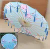 Papier Parapluie Parasol Mariage Brida Parapluie Imprimé À La Main Peinture Chinois Huilé Mini Parapluies Artisanat Avec Poignée Et Glands RRC386
