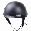 Casques de moto en fibre de carbone demi-visage casque approuvé par le DOT profil bas motobike doublure amovible et lavable