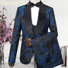 Ternos masculinos Blazers Thorndike Navy azul jacquard de alta qualidade design perfeito casamento italiano personalizado Men Blazer 221114