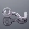 F￤rgglada runda bollr￶kr￶r r￶kningstillbeh￶r br￤nnare unika design sked r￶r pyrex glas oljebr￤nnare med bubbler wrap sw82
