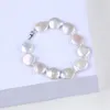 Lien Bracelets Coin Perle D'eau Douce Braclets Corde Élastique Naturel Réel Bracelets Pour Femmes Cadeau Bijoux