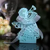 Emballage cadeau 10pcs Laser Cut Creux Chariot Faveur Cadeaux Ange Fille Boîtes De Bonbons Avec Ruban Anniversaire Baby Shower Fournitures De Fête De Mariage 221108