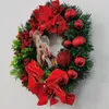 Flores decorativas de natal sagrado natal grinalda tridimensional ornamentos pendurados pinheiro berry impressão de parede da porta da frente artificial acrílico