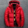 Men's Down Winter Jacket White Duck Padded Stand Collar Puffer Thick Outdoor Casual Parkas Coat