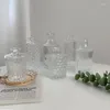 Vasen Nordic Glasvase Ins Einfache Desktop-Dekor Flasche Transparent Gestreifte Blume Hydrokultur Terrarium Flaschen