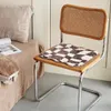 Pillow Nordic Chic Twill Grids Round Square Tufted Seat Soft Floor Chair Sofa Pad Home Office Warm Decor For Autumn Winter 40cm