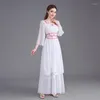 Stage Wear Cosplay Costume Traditional Women Hanfu Clothing Chinese Ancient Clothes Classic Dance Zither Performance Dress Gown TA1310