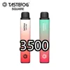 QK Max 3500 Puffs Disposable Vapor E Cigarettes with Rechargeable Battery For USA & AU Tastefog Square