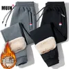 Pantaloni da uomo Uomo caldo pile invernale lana d'agnello pantaloni sportivi termici spessi pantaloni marca moda di alta qualità pantaloni maschili M5XL 221115