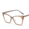 Zonnebrillen Frames Cat eye bril frame voor vrouwen trendy mode oversized transparante computer dames bril met luxe merken broedbriefje T2201114