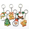 Parti Favor Karikatür Noel Serisi Keychain Elk Noel Baba Kardan Adam Bear Keenting Noel Hediyeleri Çanta Kolye Aksesuarları Erkek Kadın