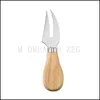 Outils à fromage Couteau à fromage en acier inoxydable Manche en bois Beurre MTI Fonction Board Spreader Shredder Gadgets de cuisine Drop Delivery 2021 DH70X