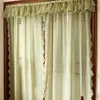 Cortina estilo americano cortinas cortas Pelmet ventana pura cocina verde blanco tul para sala de estar dormitorio café hilo puerta