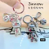 Keychains Wukong Metal Keychain hanger trend cartoon versie Monkey King Key Chains beweegbare metalen poppen sleutel hanger T220909