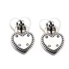 Stud Earrings Love Locks 925 Sterling Silver Original Jewelry For Sister Mother Wife Friends Gift E110