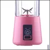 Other Drinkware Drinkware Portable Electric Juicer Usb Rechargeable Handheld Smoothie Blender Fruit Mixers Milkshake Maker Hine Food Dhk9P