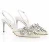 Italien Design Sandalen Schuhe Damen Juwel Slingbacks VENEZIANA Caovillas Kristalle Slingback Lady Party Braut Hochzeit Gladiator Sandalen