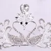 Coiffes Bridal Tiara Swan Bride Crown 2022 European and American Rhinestone Bandband Robe Mothing Hearthred
