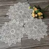 Table Mats Exquisite Round Hand Crochet Cotton Placemat For Dining Kitchen Restaurant Balcony Coffee Mat Christmas Decoration