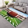 Carpets Football Rectangle Painted Doormat Bathroom Mat Soft Bedroom Field Living Room Kid Play Anti Slip Rug Carpet Home Decor