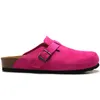 Dise￱ador Boston Clog Mens zapatillas para mujeres Tubas de cuero Cork Fashion Fashion Tobrete Sandalias de playa al aire libre 35-44