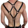 Gürtel Männer Sexy Harajuku Kunstleder Körper Brust Harness Hosenträger Punk Schultergurt9984506