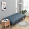 Stol täcker armlösa futon slipcover stretch folding bäddsoffa med elastisk botten monterad soffmöbler skydd för husdjur barn