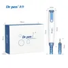 NOVOS CRIGADOS DR PEN A9 FACE MICRONEEDLE Sem fio Microneedling Device Professional Derma Auto Micro Mesoterapia M￡quina de Beleza Derma Cartucho de agulha Cuidado com a pele