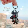 Keychains Wukong Metal Keychain hanger trend cartoon versie Monkey King Key Chains beweegbare metalen poppen sleutel hanger T220909