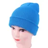 Berets Men's and Women's Knitting Pullover Hat Warm ull på Autumn Winter Solid Fashion