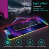 무선 충전 RGB Luminous Mouse Pad LED Light Gaming Mousepad Desktop PC 노트북 플레이트 매트