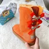 Çocuk Ayakkabıları Uggi Avustralya Klasik Kar Çocuk Toddlers Boots Bows Girls Bowknot Ayakkabı Çocuklar Erkek Eğitmenler Deri Ayakkabı Tasarımcı Sneakers Gençlik