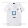 Дизайнерская роскошная падает классическая летняя футболка Fende FF FF Стрип