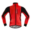 Vestes de course veste d'équitation automne hiver imperméable polaire chaud trois couches cyclisme vêtements haut vélo manches longues