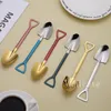 Creatief roestvrijstalen ijsschoplepels Dessert Ice Cream Spoon Coffee Watermelon Schep T9I002171