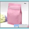 Packing Bags 20 Pcs/Lot Box Pouch Half Pound Coffee Bag With Pocket Zip And Oneway Degassing Vae Aluminum Foil Air Tea Pack Drop Del Dhrzh