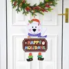 Decorazioni natalizie 2022 Merry Door Sign Simpatico Babbo Natale Pupazzo di neve Home Hanging Decor Albero ornamento per negozio Regali di Natale NOEL