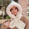 Berretti Moda 2 in 1 Passamontagna Cappuccio antivento Spessa sciarpa calda Cappello Orecchio Proteggi per l'autunno inverno Abbigliamento quotidiano Allenamento mattutino