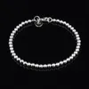 Mode 925 Sterling Silver Link Chain Armband Pärlade Bangle Luxury Brand Designer Womens Men armband manschett smycken bröllopälskare gåva grossist