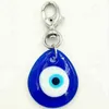 Keychains HOT 10pcs/Lot Vintage Turkish teardrop blue Glass evil eye Charm Keychain Gifts Fit Key Chains Accessories Jewelry Q129 T220909